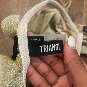 Triangl Gold Bikini Size XS bottom and XS top